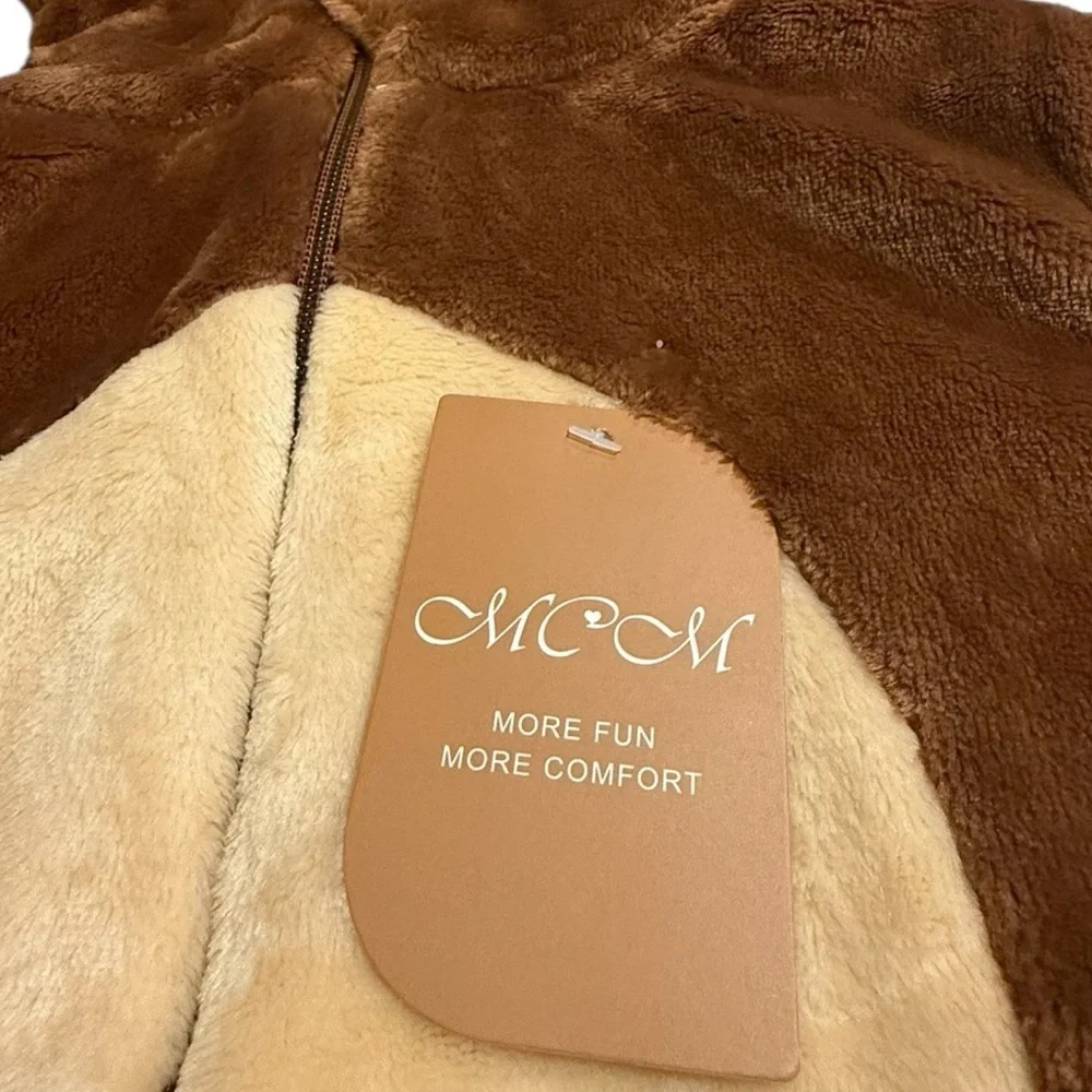 Kids Monkey Plush Hooded Onesie Play Party Costume Halloween by MCM